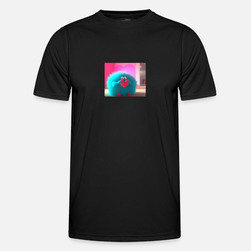Monster mit Herz Männer Funktions-T-Shirt