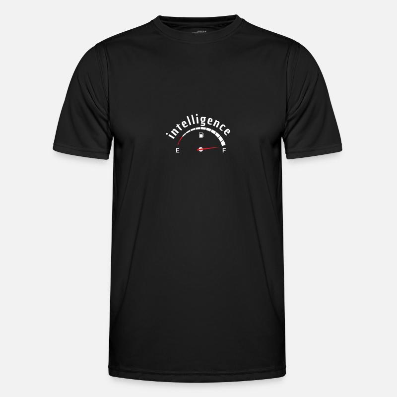 Intelligence(Lustige sprüche) - Männer Funktions-T-Shirt - Schwarz