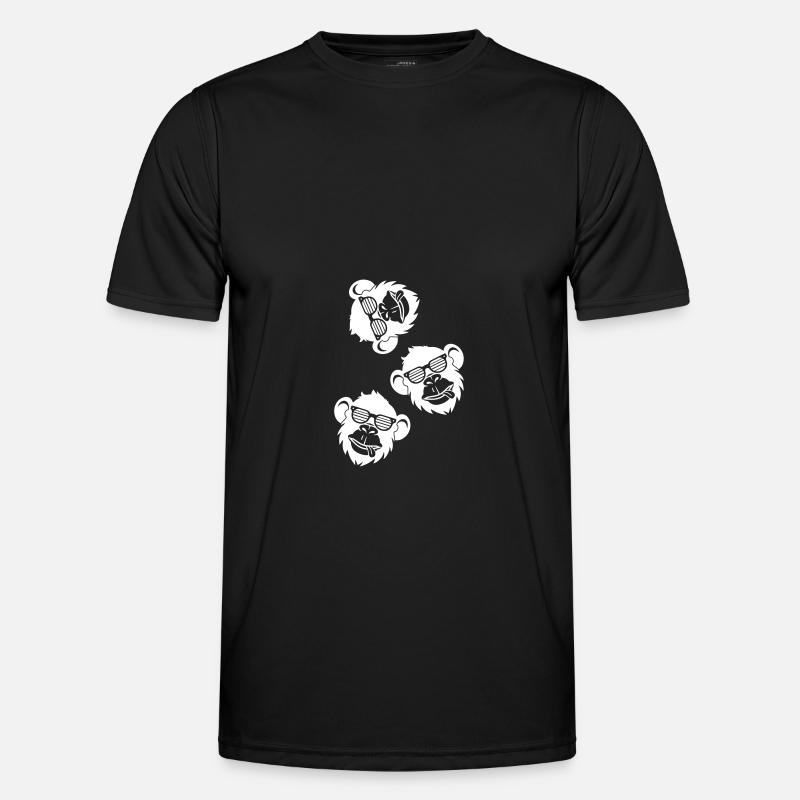 Monkey Cool Head - Men's Functional T-Shirt - black