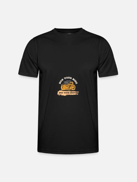 Motorcycle Cool Saying - Men's Functional T-Shirt - black