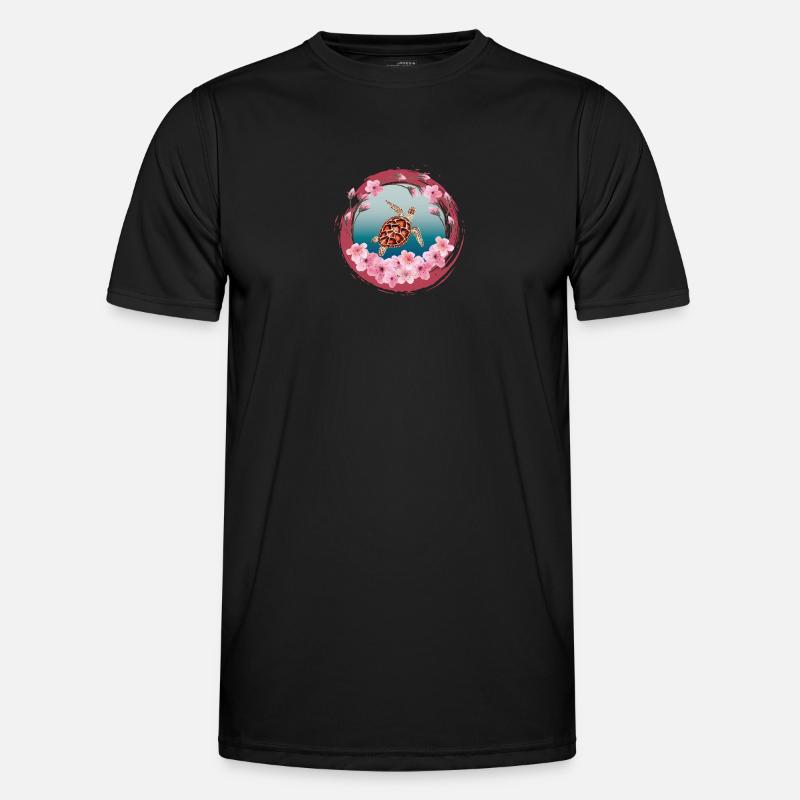 Turtle_Cherry-Blossom Men's Functional T-Shirt