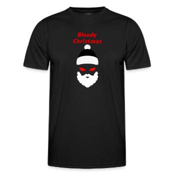 Noël sanglant Joyeux Noël Horreur - T-shirt sport Homme - noir - Devant - AI Model Male 178 dark (178cm)