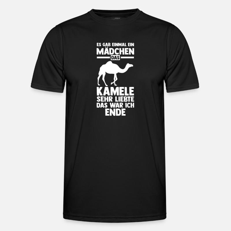 Kamel - Männer Funktions-T-Shirt - Schwarz