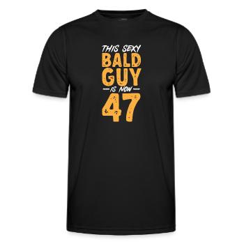 Bald Head Baldness Beard Bald Head - Men's Functional T-Shirt - black - Front - AI Model Male 178 dark (178cm)