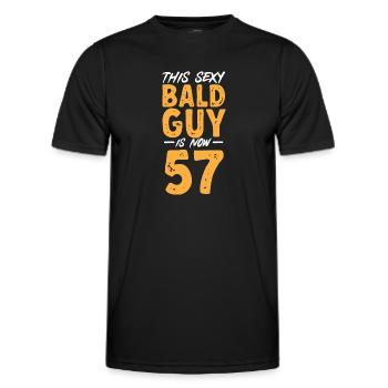 Bald Head Baldness Beard Bald Head - Men's Functional T-Shirt - black - Front - AI Model Male 178 dark (178cm)