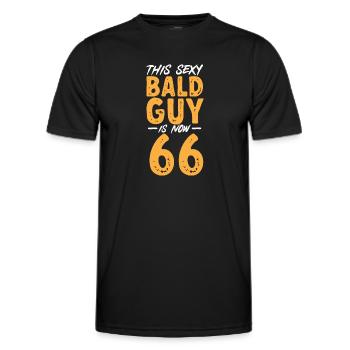 Bald Head Baldness Beard Bald Head - Men's Functional T-Shirt - black - Front - AI Model Male 178 dark (178cm)