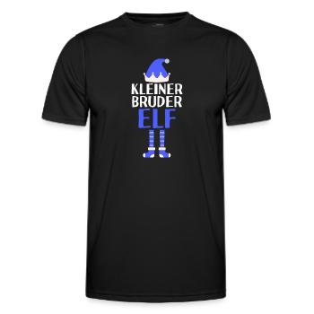 Kleiner Bruder Elf Kleiner Bruder Geschenk - Männer Funktions-T-Shirt - Schwarz - Vorne - AI Model Male 178 dark (178cm)