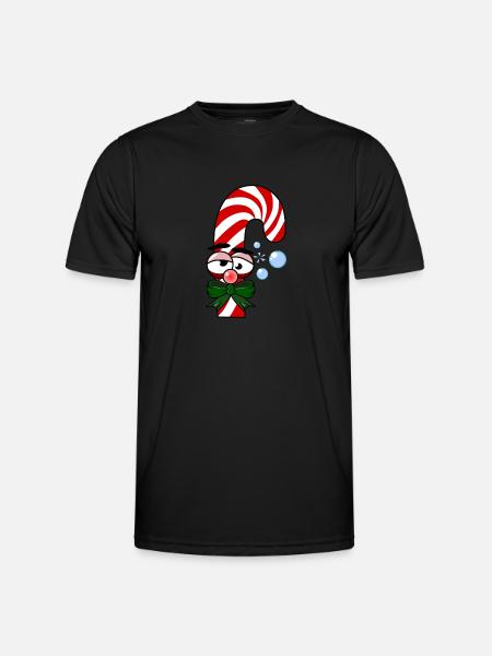 Drunken candy cane - Men's Functional T-Shirt - black