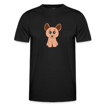 Kleiner goldiger Hund/Chihuahua - Männer Funktions-T-Shirt - Schwarz - Vorne - AI Model Male 178 dark (178cm)