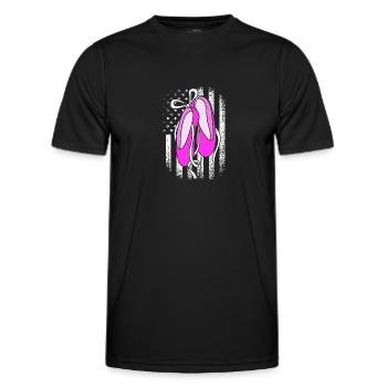 Ballett Ballett-Tänzerin - Männer Funktions-T-Shirt - Schwarz - Vorne - AI Model Male 178 dark (178cm)