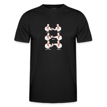 Wing Chun - Men's Functional T-Shirt - black - Front - AI Model Male 178 dark (178cm)