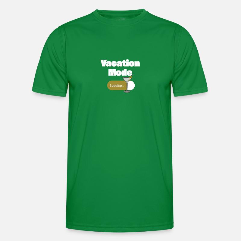 Vacation Mode On – Martini with loading bar (light) Men's Functional T-Shirt