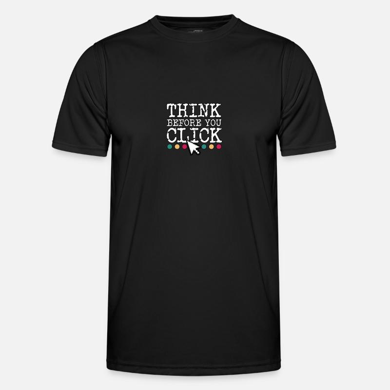 Think Before You Click Cybersecurity Men's Functional T-Shirt