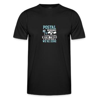 Travailleurs et travailleuses des postes Nous n’arrêtons pas Postangestellter - T-shirt sport Homme - noir - Devant - AI Model Male 178 dark (178cm)
