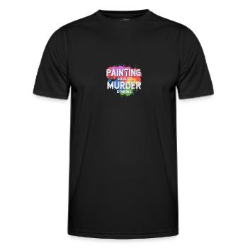 Peindre parce que le meurtre est mal Peindre pour - T-shirt sport Homme - noir - Devant - AI Model Male 178 dark (178cm)