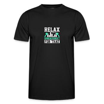 Détendez-vous, j’ai une feuille de calcul pour cela - T-shirt sport Homme - noir - Devant - AI Model Male 178 dark (178cm)