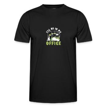 Greenhouse, Garden, Plants, Lover, Gardening - Men's Functional T-Shirt - black - Front - AI Model Male 178 dark (178cm)