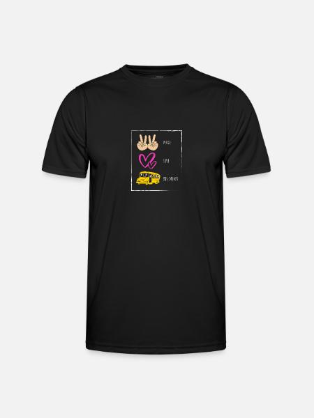 Schulbusfahrer Schulbus - Männer Funktions-T-Shirt - Schwarz
