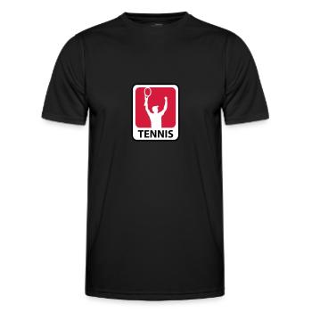 Tennisspieler Winner - Männer Funktions-T-Shirt - Schwarz - Vorne - AI Model Male 178 dark (178cm)