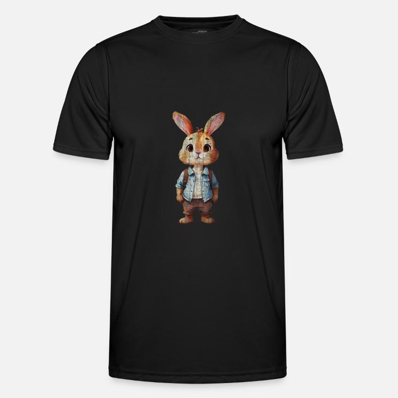 Cute Bunny Easter Bunny - Men's Functional T-Shirt - black