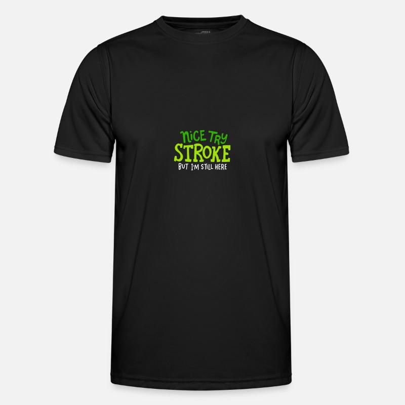 Schlaganfall-überlebende Geschenkidee Netter - Männer Funktions-T-Shirt - Schwarz