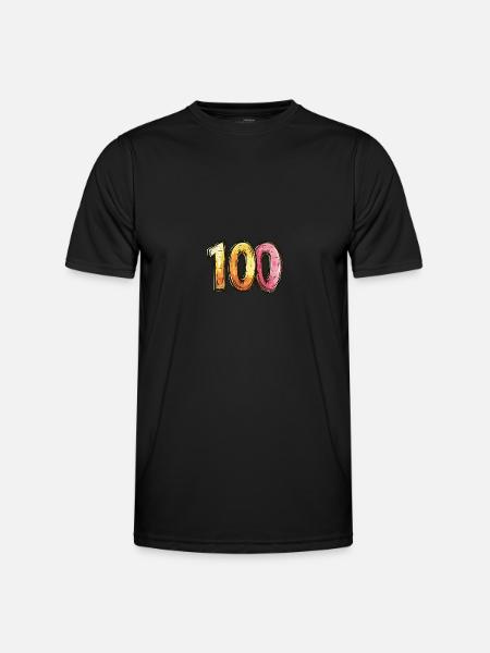 100 Number Comic - Men's Functional T-Shirt - black