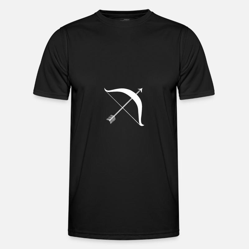 Bogen Schütze Sternzeichen - Männer Funktions-T-Shirt - Schwarz