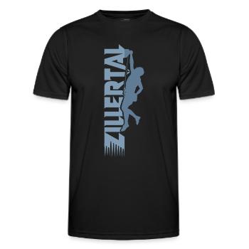 climb escalade Zillertal sport climbing - T-shirt sport Homme - noir - Devant - AI Model Male 178 dark (178cm)