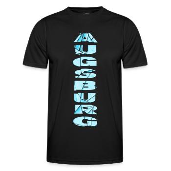 Augsburg Allemagne City Font Skyline Accueil - T-shirt sport Homme - noir - Devant - AI Model Male 178 dark (178cm)