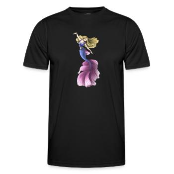 Sirène - T-shirt sport Homme - noir - Devant - AI Model Male 178 dark (178cm)