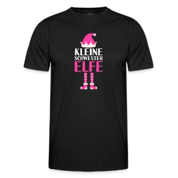 Kleine Schwester Elfe Kleine Schwester Geschenk - Männer Funktions-T-Shirt - Schwarz - Vorne - AI Model Male 178 dark (178cm)