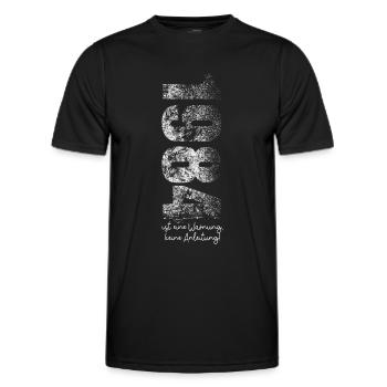 1984 Ist eine Warnung keine Anleitung - Orwell - Männer Funktions-T-Shirt - Schwarz - Vorne - AI Model Male 178 dark (178cm)