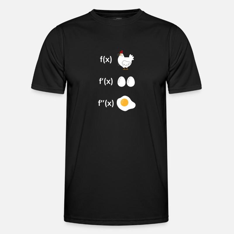 Ableitung Funktion Huhn Mathe - Männer Funktions-T-Shirt - Schwarz