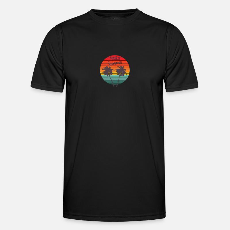 Hello Summer - Männer Funktions-T-Shirt - Schwarz