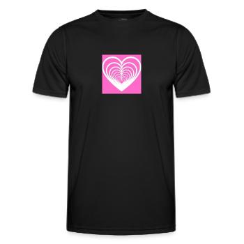 Coeurs Mêlés Rose - T-shirt sport Homme - noir - Devant - AI Model Male 178 dark (178cm)
