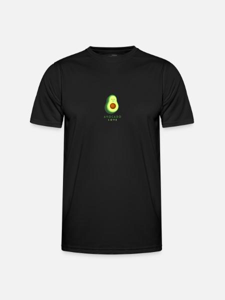 AVOCADO LOVE - Männer Funktions-T-Shirt - Schwarz