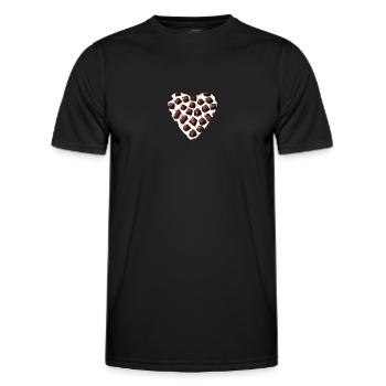 Sweet Seduction Chocolate Heart - Men's Functional T-Shirt - black - Front - AI Model Male 178 dark (178cm)