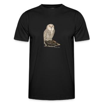 Snowy Owl - Männer Funktions-T-Shirt - Schwarz - Vorne - AI Model Male 178 dark (178cm)