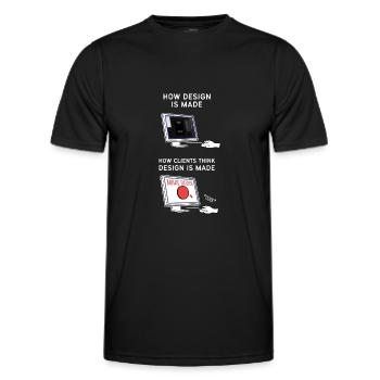Designer Graphic Designer Designer Artist - Men's Functional T-Shirt - black - Front - AI Model Male 178 dark (178cm)