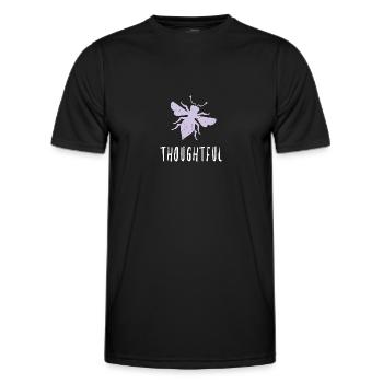 Abeille pastel violette Abeille réfléchie Soyez réfléchi - T-shirt sport Homme - noir - Devant - AI Model Male 178 dark (178cm)