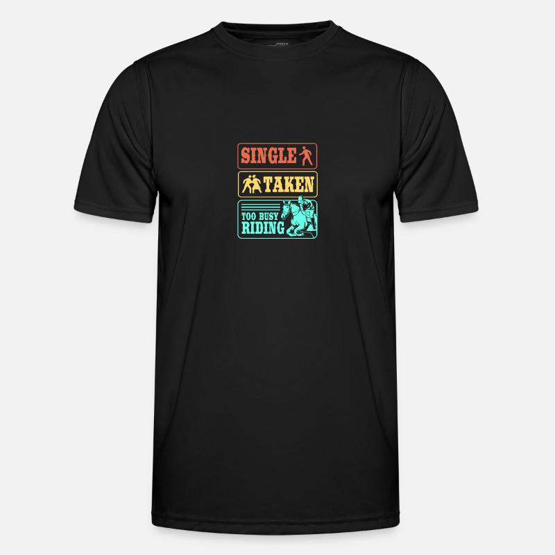 Springreiten Springpferd - Männer Funktions-T-Shirt - Schwarz