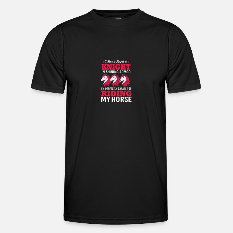 Springreiten Springpferd - Männer Funktions-T-Shirt - Schwarz