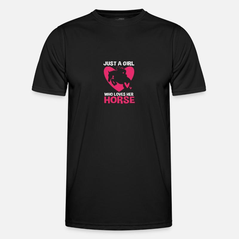 Springreiten Springpferd - Männer Funktions-T-Shirt - Schwarz