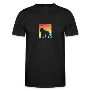 Gorilla - Männer Funktions-T-Shirt - Schwarz - Vorne - AI Model Male 178 dark (178cm)