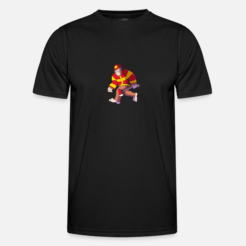Firefighter Fire Brigade - Men's Functional T-Shirt - black