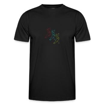 Walzer Paartanz - Männer Funktions-T-Shirt - Schwarz - Vorne - AI Model Male 178 dark (178cm)
