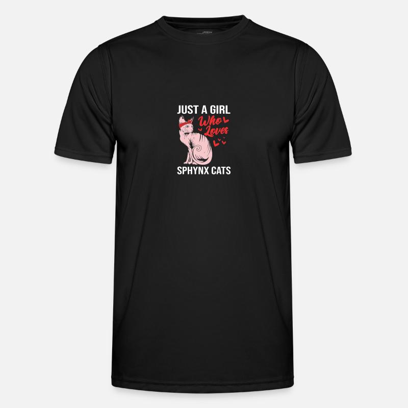 Sphynx - Männer Funktions-T-Shirt - Schwarz