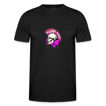 Festival and music... punk... Skirt - Men's Functional T-Shirt - black - Front - AI Model Male 178 dark (178cm)