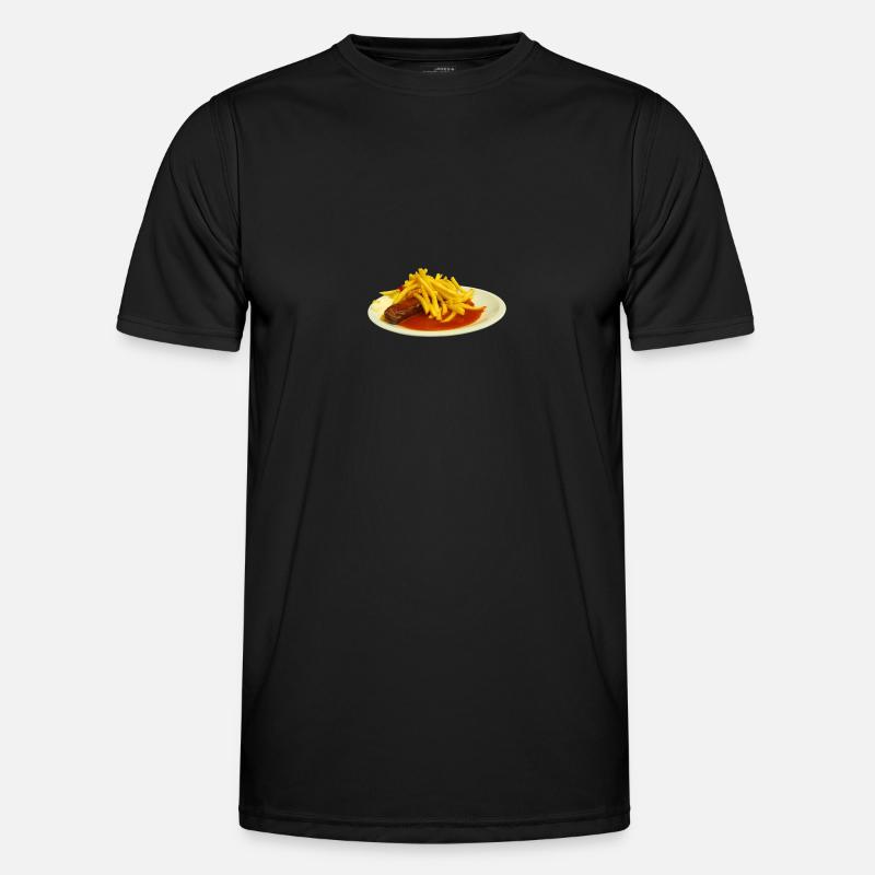 Currywurst with fries Men's Functional T-Shirt