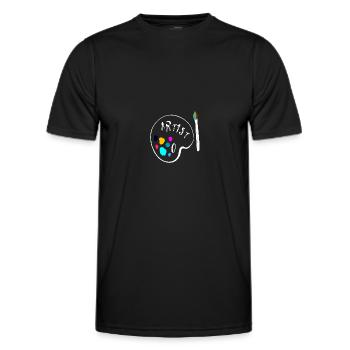 artist white - Männer Funktions-T-Shirt - Schwarz - Vorne - AI Model Male 178 dark (178cm)